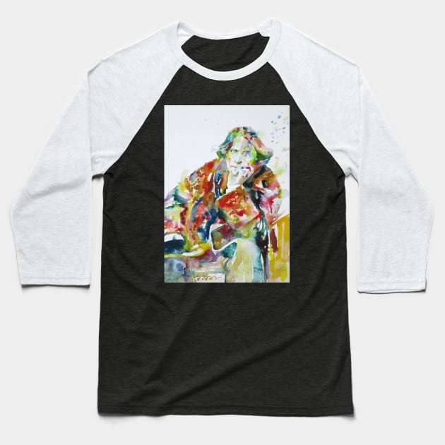 OSCAR WILDE watercolor portrait .23 Baseball T-Shirt by lautir